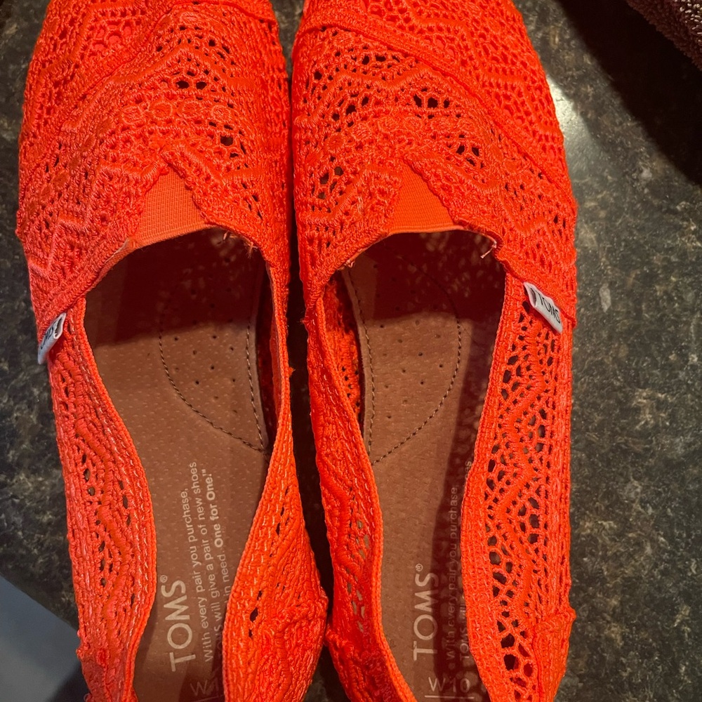 Neon Corral Pink Toms.